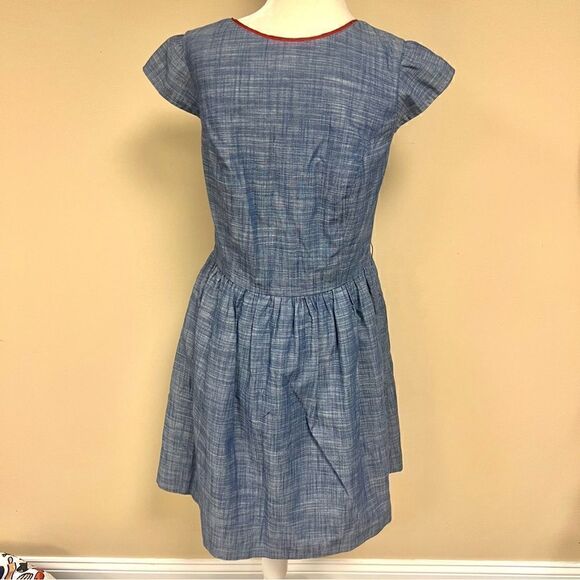 Brooks Brothers chambray button back dress. Sz 4 - Picture 1 of 6